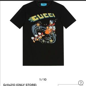 SS21 Gucci x Disney Black Donald Duck Tee